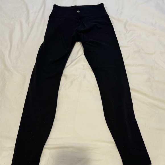 Lululemon Black Wunder Under 28” High Rise Leggings - Picture 3 of 4